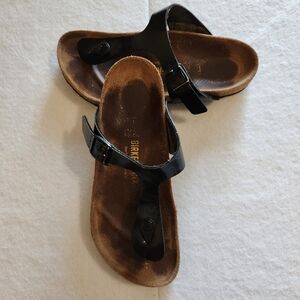 Birkenstock Black Thong Sandals Size 8